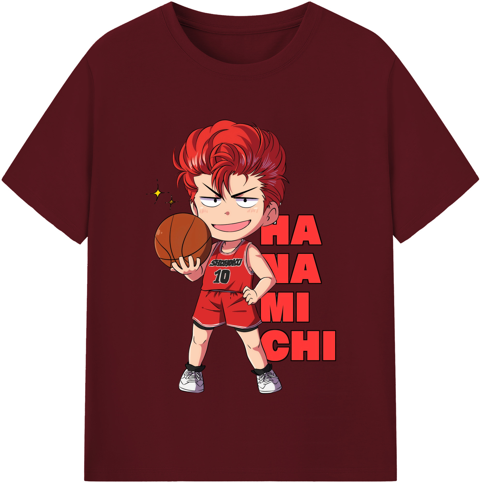 SLAM DUNK／スラムダンク 綿100％半袖Tシャツ（フロントプリント）